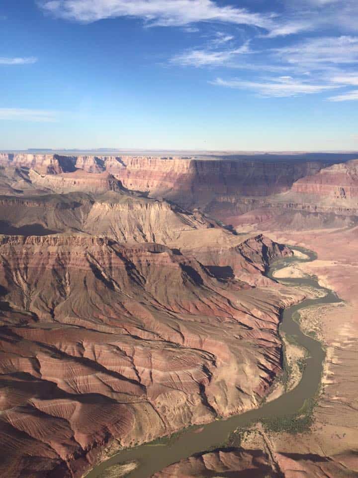 Large vistas of the Grand Canyon