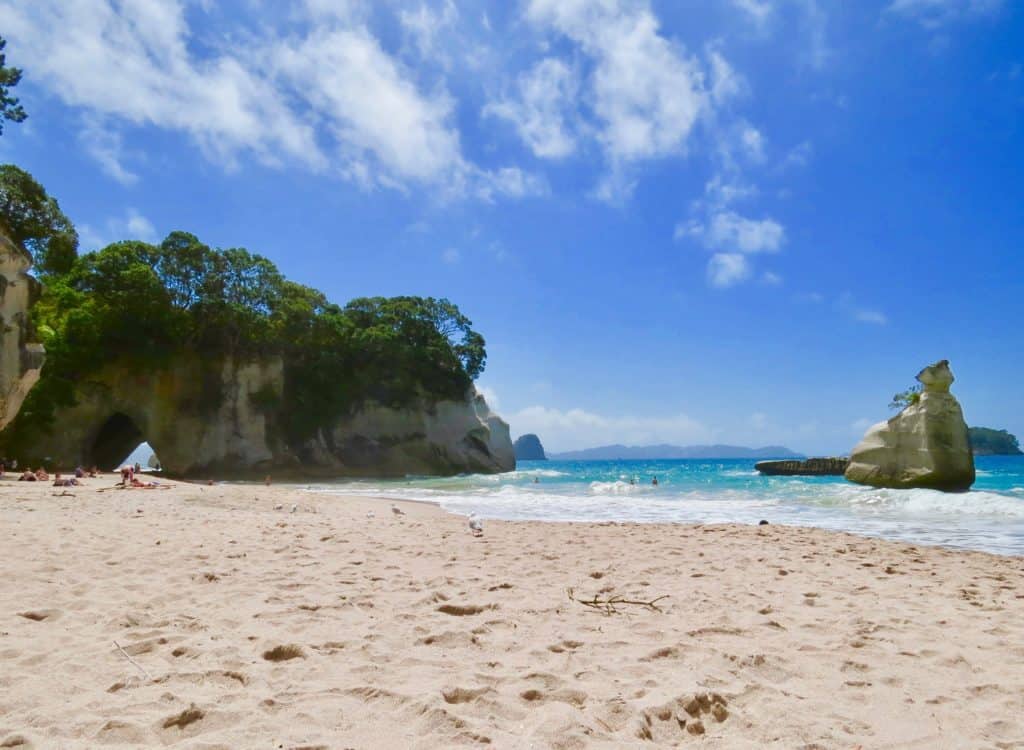 Stunning beach at Cathedral Cove in the Coromandel, New Zealand