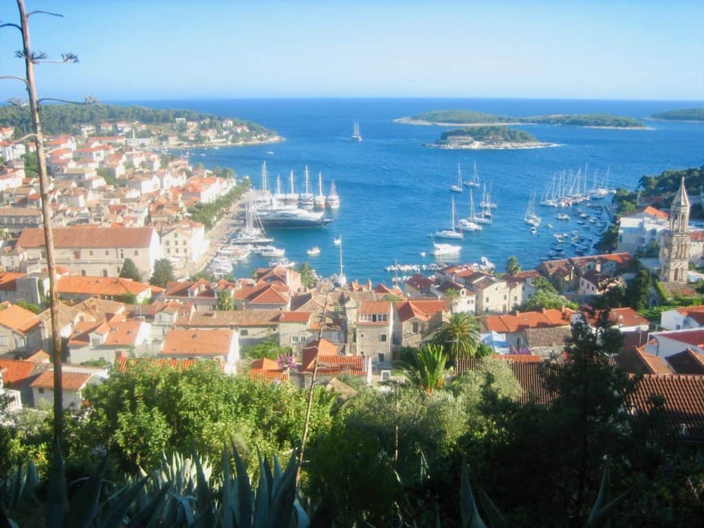View of Hvar, Croatia, from Hvar fort - Fortica Španjola