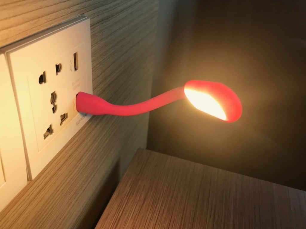 USB powered light - something you'd never think to pack but is a must have travel item!