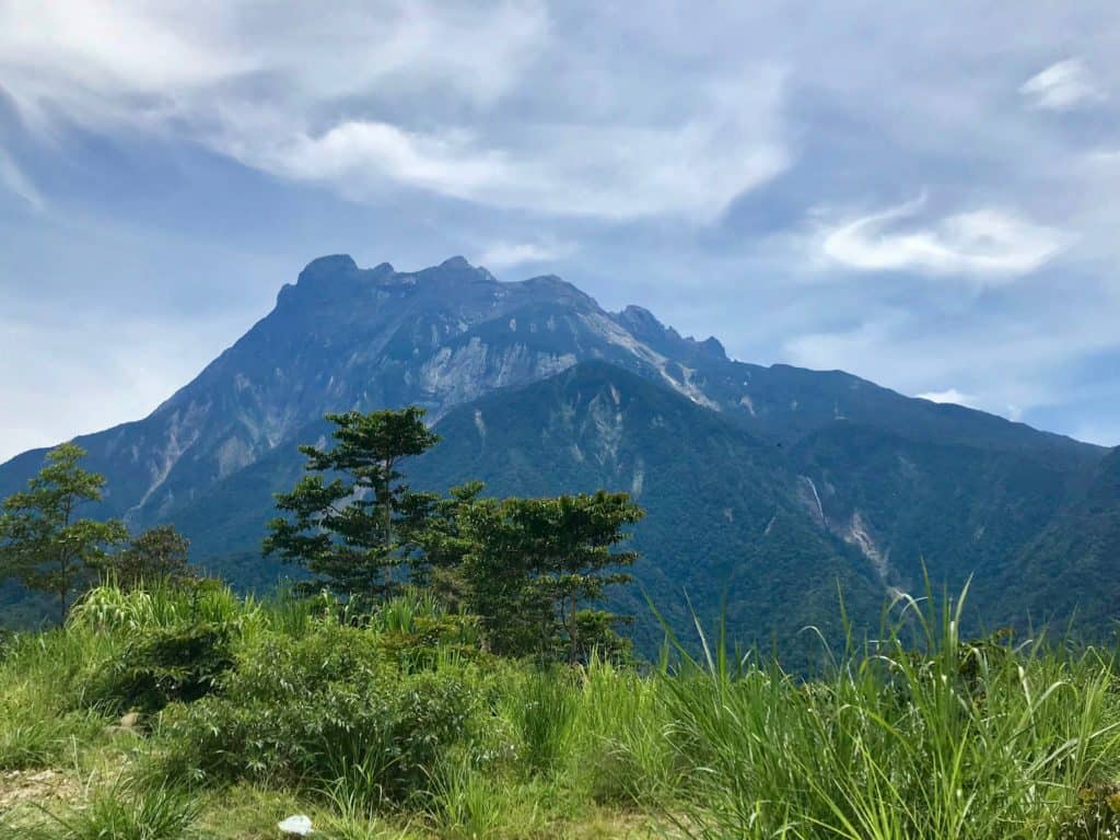 Clear view of Mount Kinabalu on the way back to Kota Kinabalu by minivan
