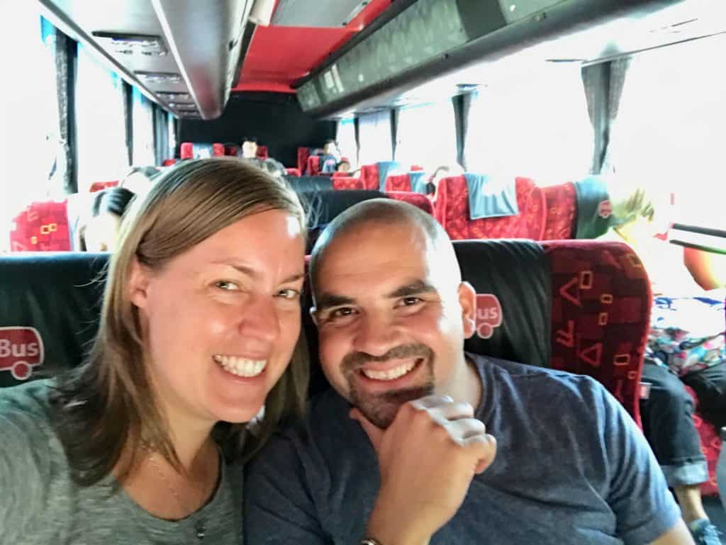 Joannda and Omer on the bus