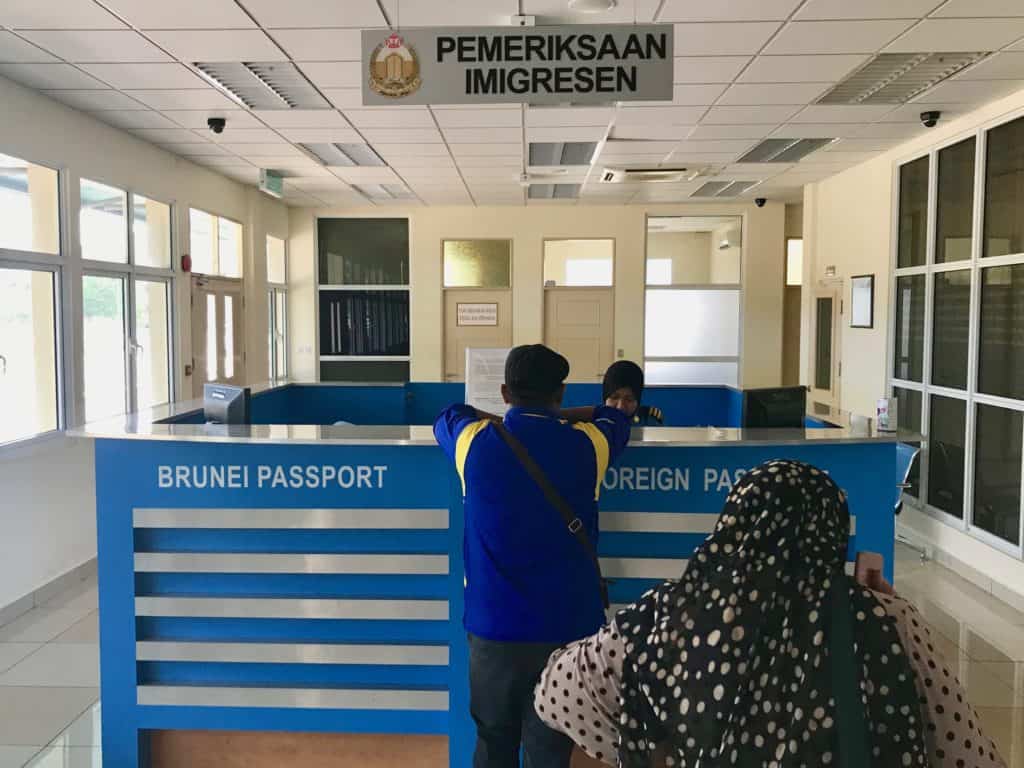 immigration checkpoint leaving Brunei back into Malaysia