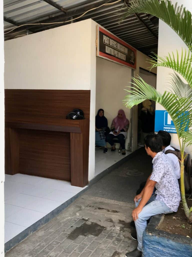 Post Office at Lombok immigration office to pay for visa extension