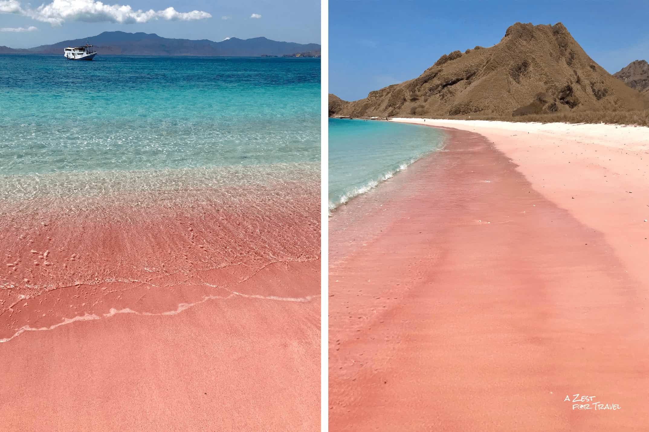 Stunning pink sand at Long Beach - Komodo Island Boat Tour