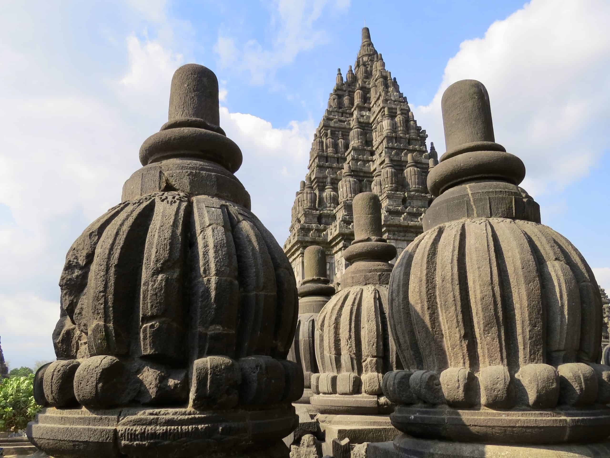 A smaller temple at Prambanan in Yogyakarta