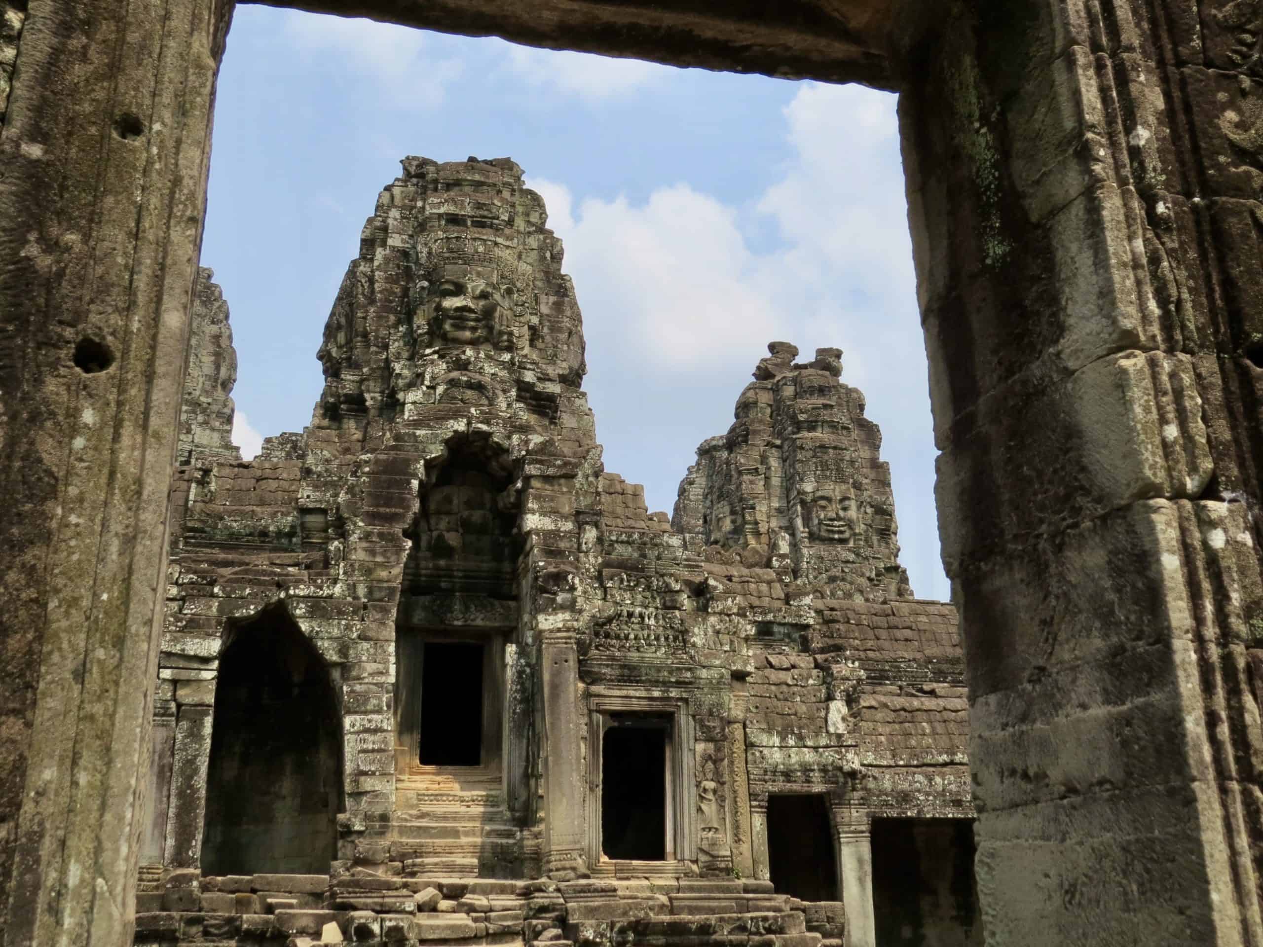 Bayon temple with its 216 stone faces