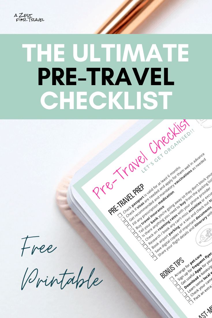 Ultimate Pre-Travel Checklist