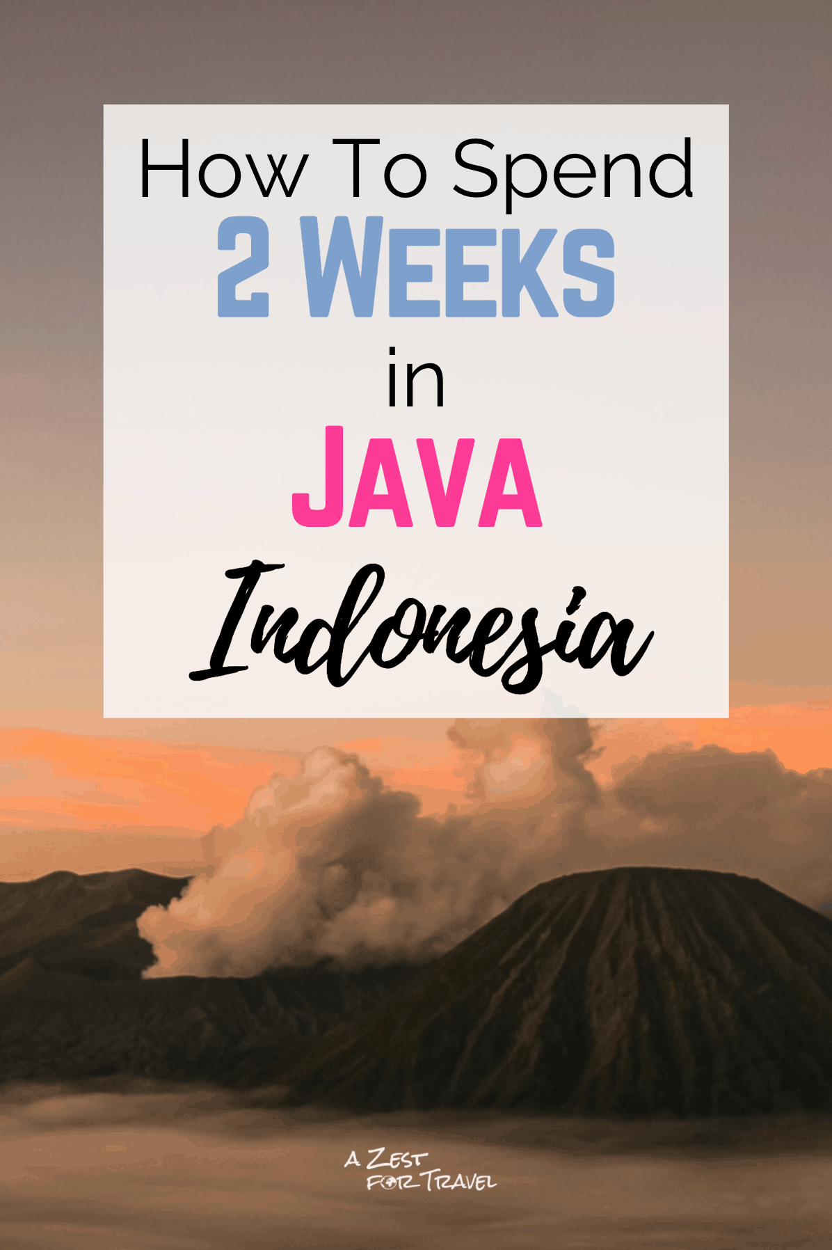 The perfect 2 week Java Indonesia travel itinerary. This Java travel guide takes in the best travel destinations on your route from West Java to East Java, including Yogyakarta's incredible Prambanan and Borobudur temples in Central Java, spectacular sunrise at volcanoes like Mount Bromo and Ijen, all the while experiencing Indonesia's wonderful people and culture. This epic travel itinerary will show you the best places beyond Bali in Indonesia | A Zest For Travel | #javaindonesia #mountbromo