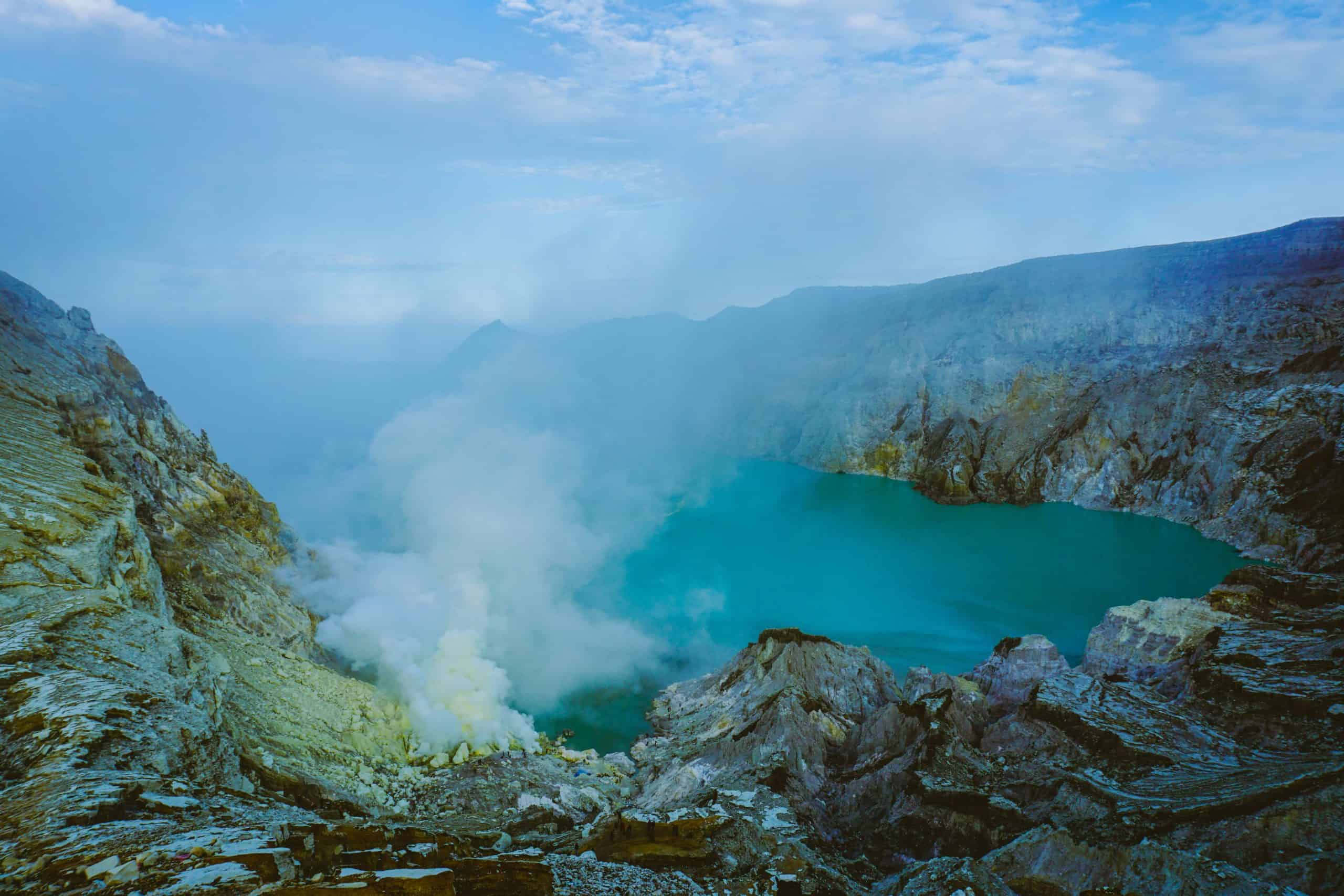 The stunning blue Ijen Crater Lake