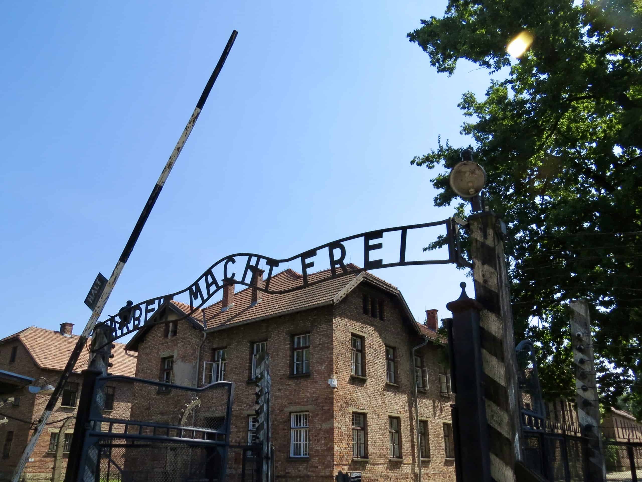 Arbeit Macht Frei sign at Auschwitz II - Birkenau, an emotional but educational thing to do as a day trip from Krakow