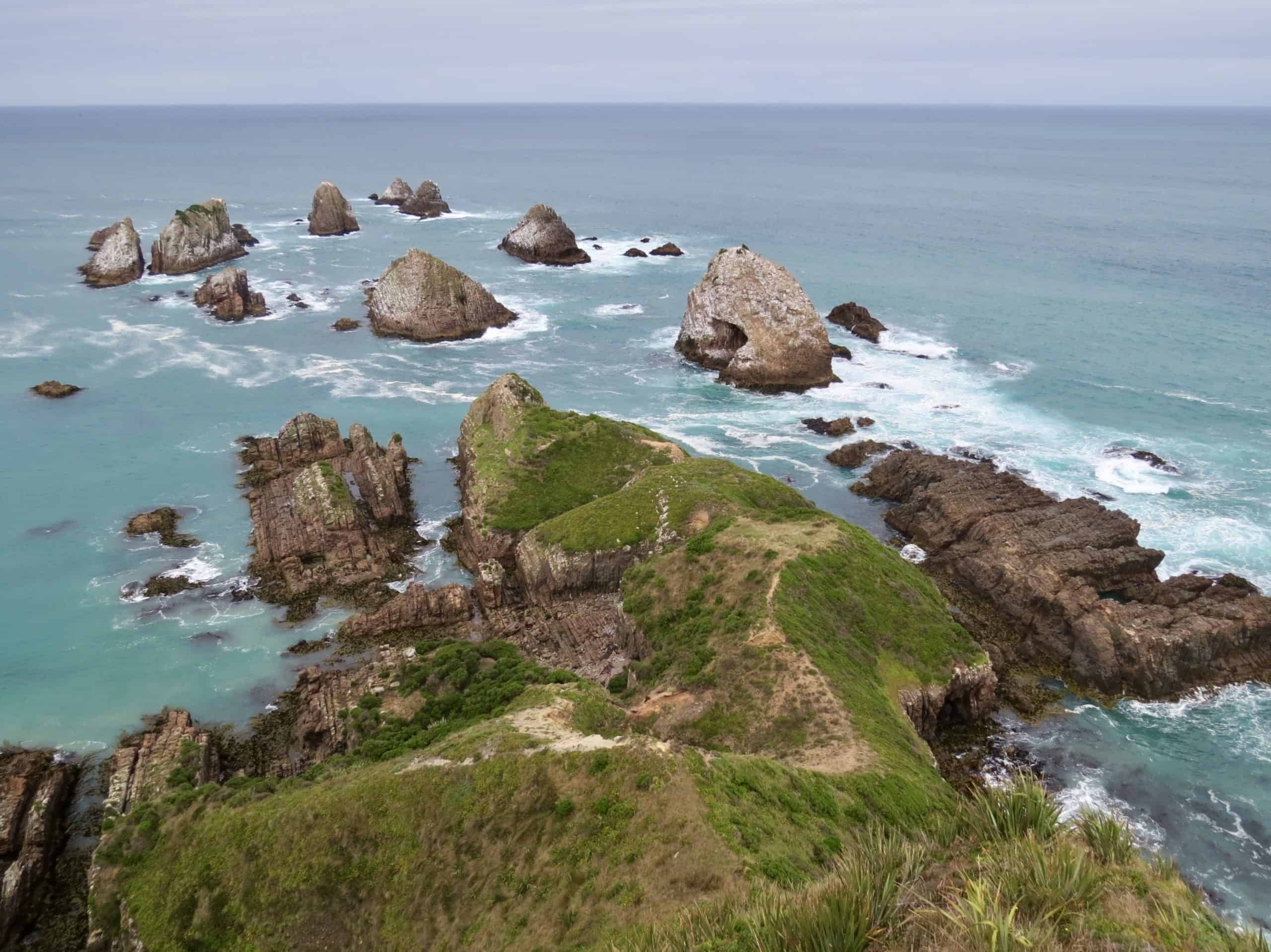 The rock nuggets that give Nugget Point in the Catlins its name