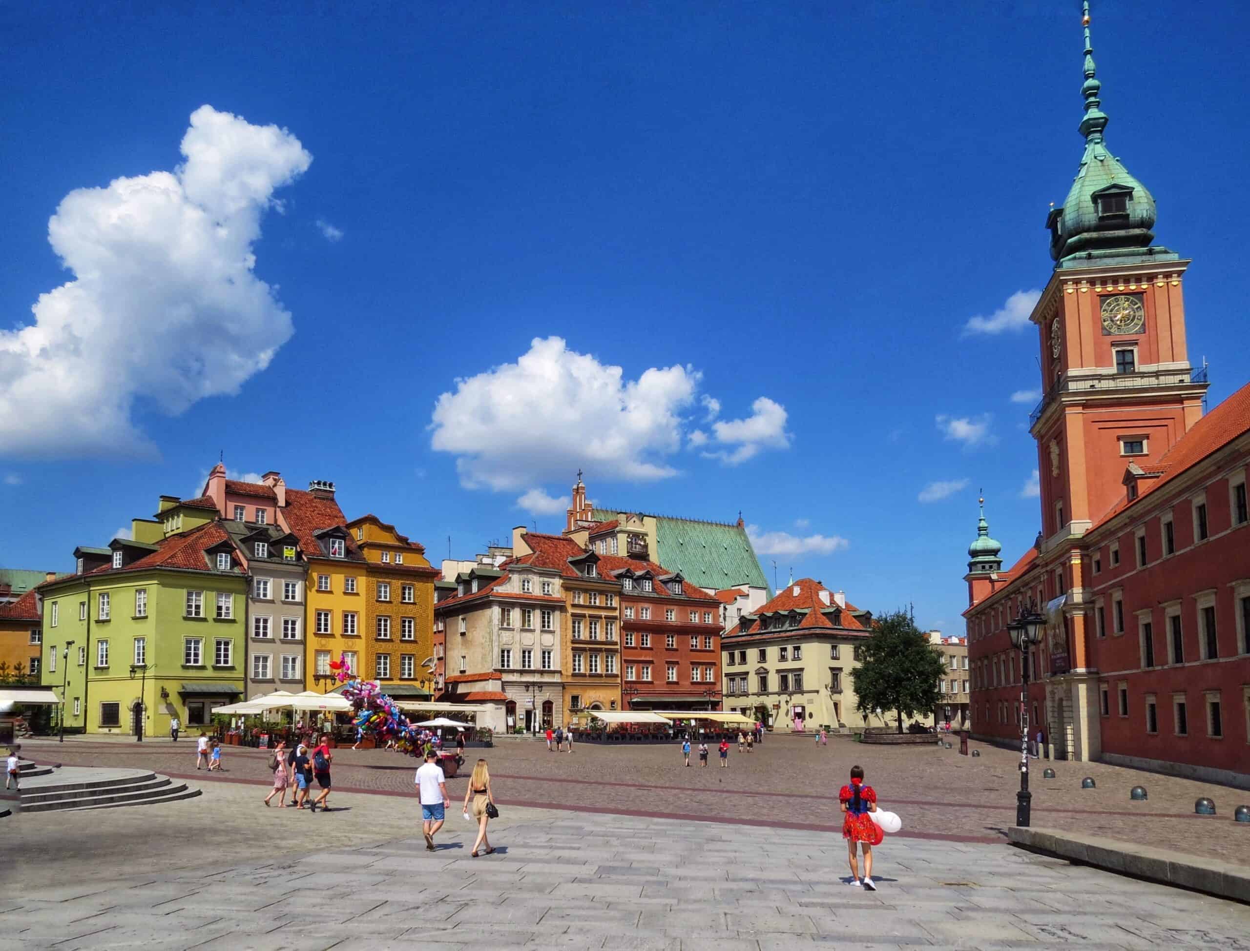 Warsaw old town in Poland